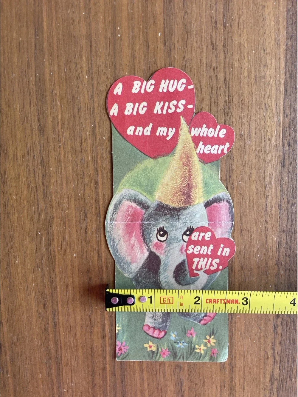 Elephant Valentine Card A Big Hug A Big Kiss And My Whole Heart Card